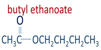 butyl ethanoate molecule