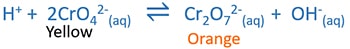 Equilibrium of chromate ions and dichromate ions