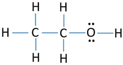 Ethanol (CH3CH2OH) Lewis Structure