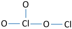 Dichlorine trioxide (Cl2O3) Molecule Lewis Structure