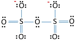 Disulfate ion (S2O7 2-) Lewis Structure, Oxidation Number