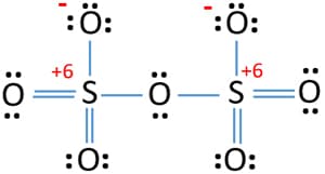 Disulfate ion (S2O7 2-) Lewis Structure, Oxidation Number