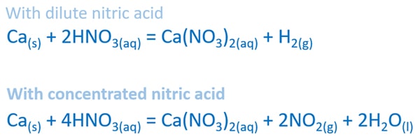 Ca Hno3 Calcium And Nitric Acid Reaction